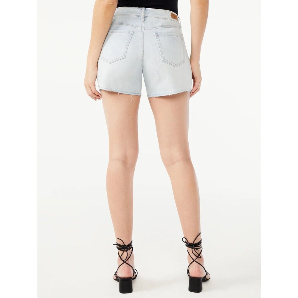 Women’s Size 14 Sofia Vergara LILA Mid Rise Light Blue Jean Shorts Pockets NWT - Picture 4 of 4